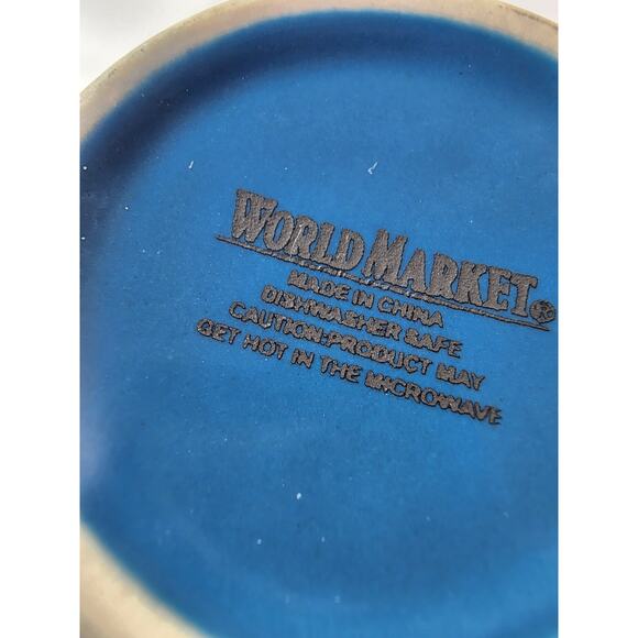 WORLD MARKET Dark Country Blue Medium Sized Coffee Mug No Spoon - Picture 6 of 8
